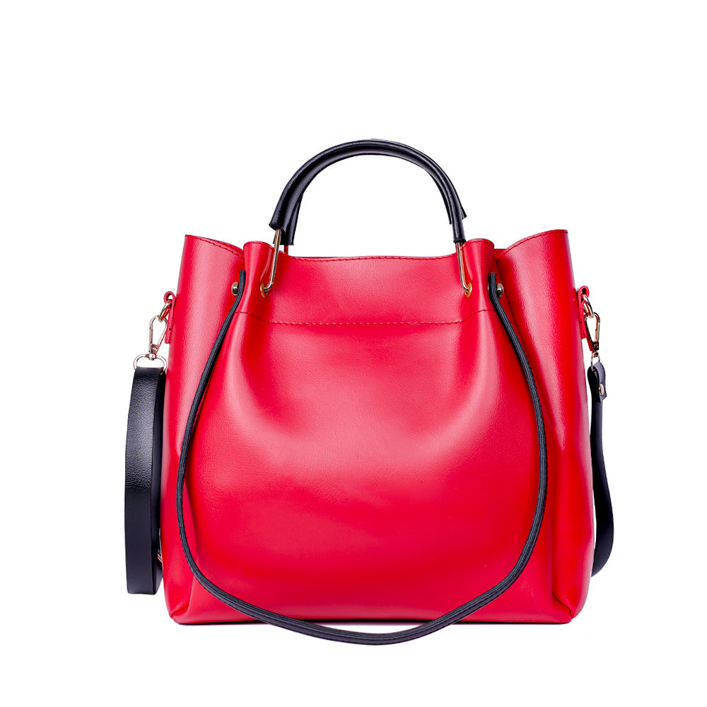 Job Joy Red And Black 2 Pcs Handbag