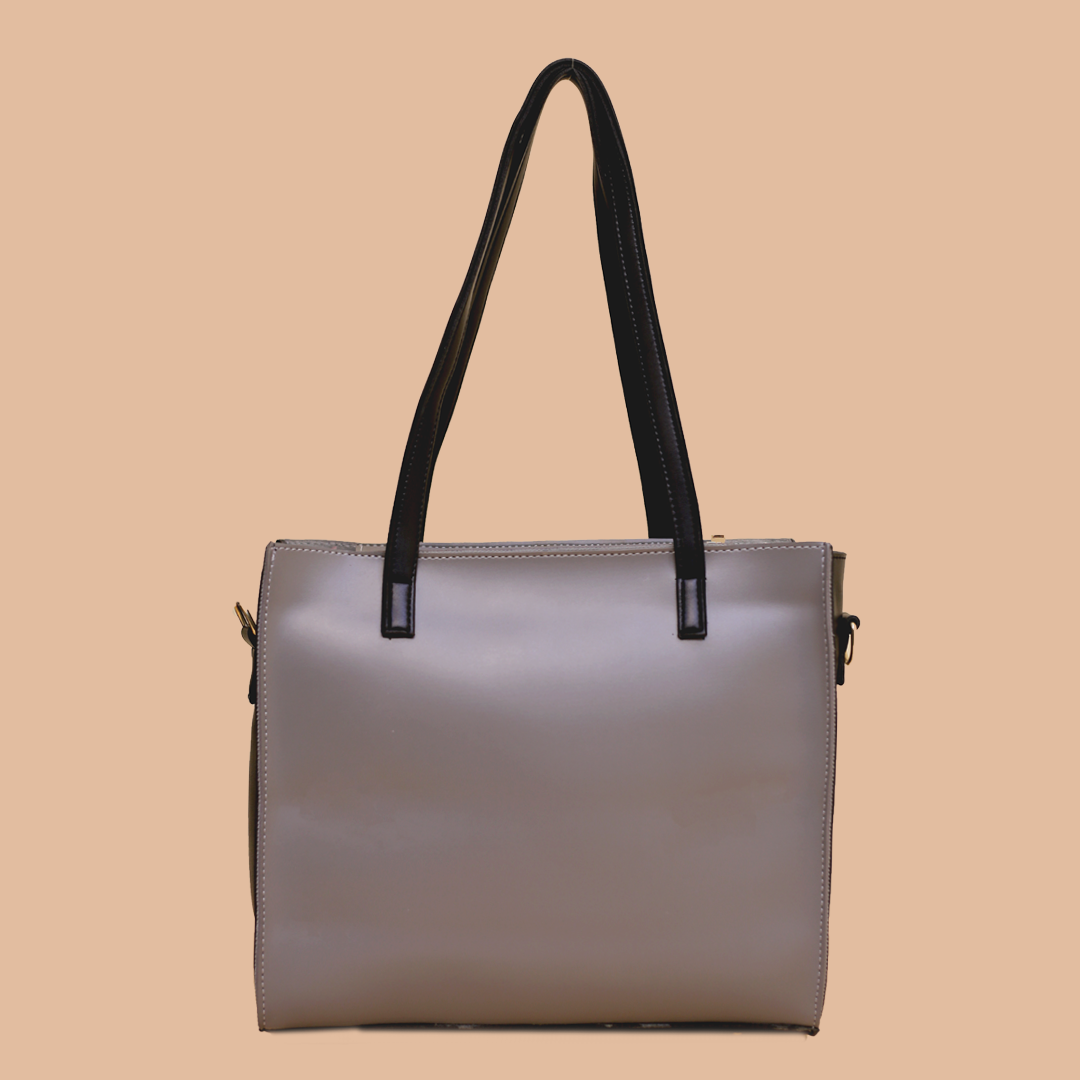 Floral Grey and Black Shoulder Bag