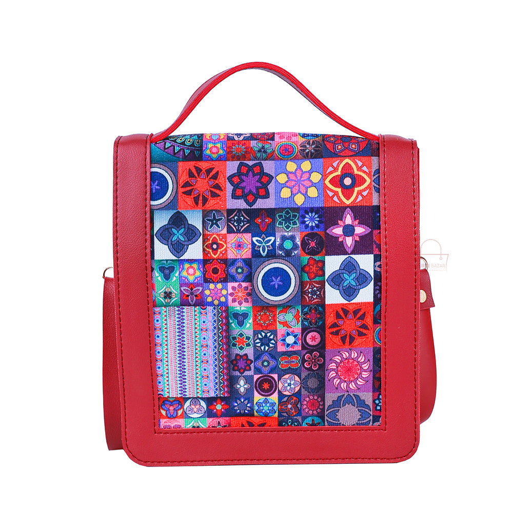 Maroon Vibrant Crossbody Bag
