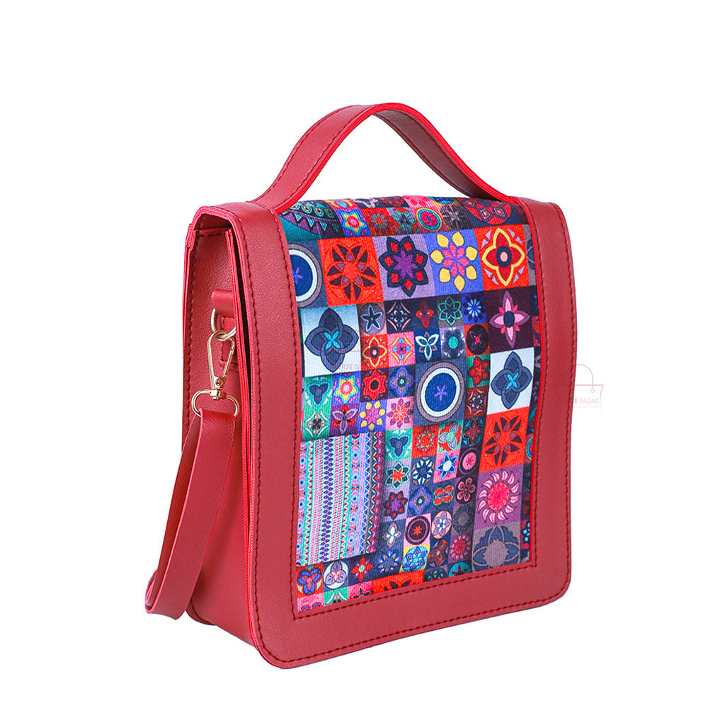 Maroon Vibrant Crossbody Bag