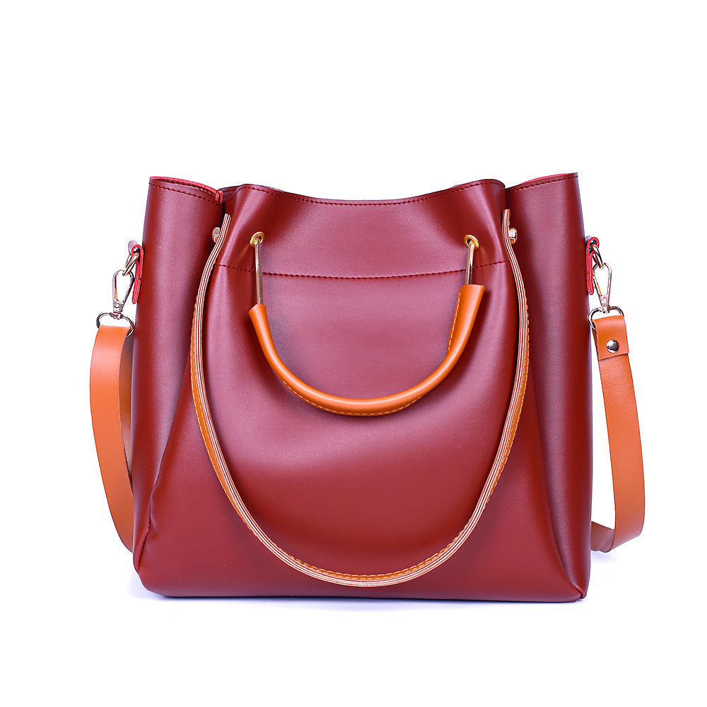 Job Joy Maroon and Brown 2 Pcs Handbag