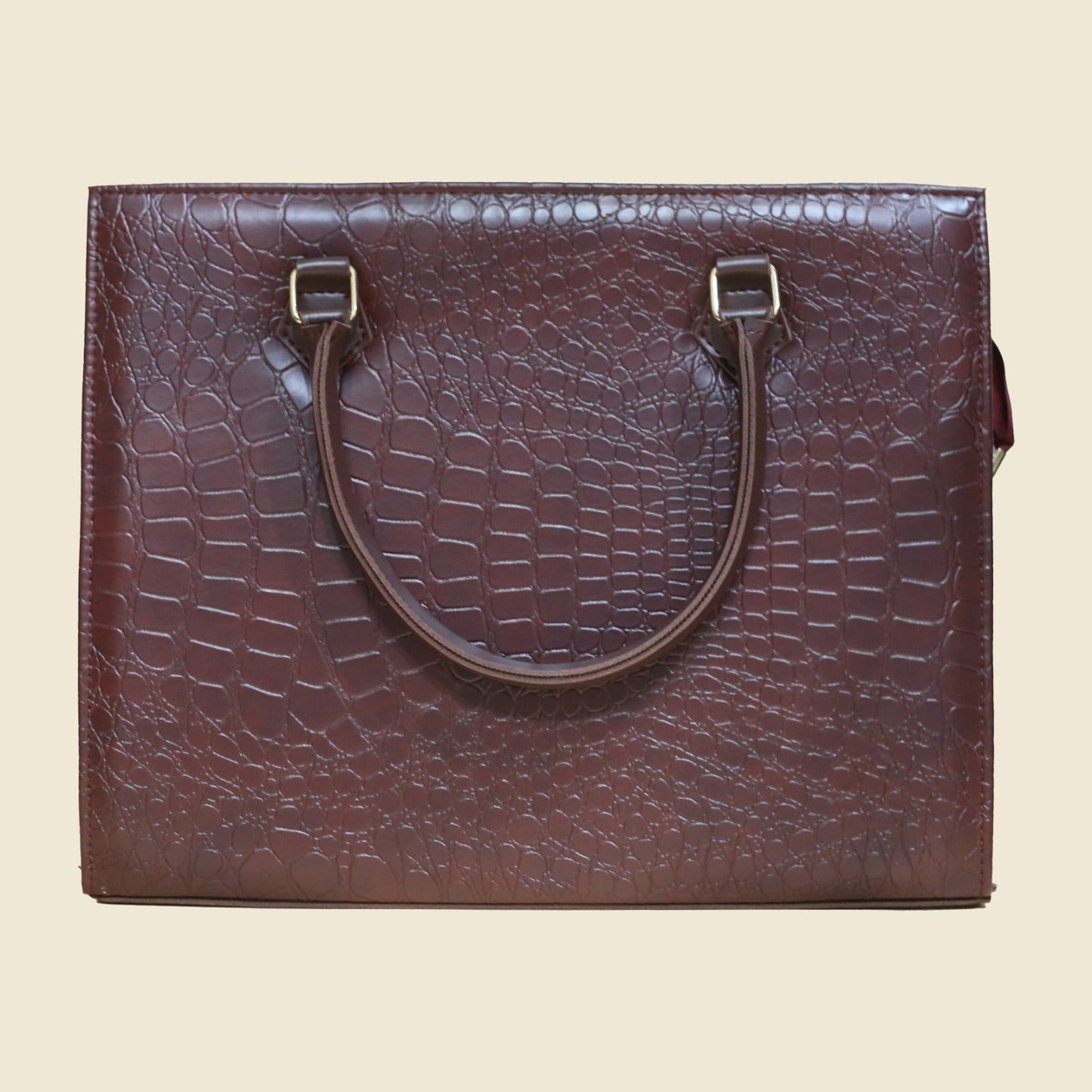 Croc Wine Red Luxe 2 Pcs Tote Set