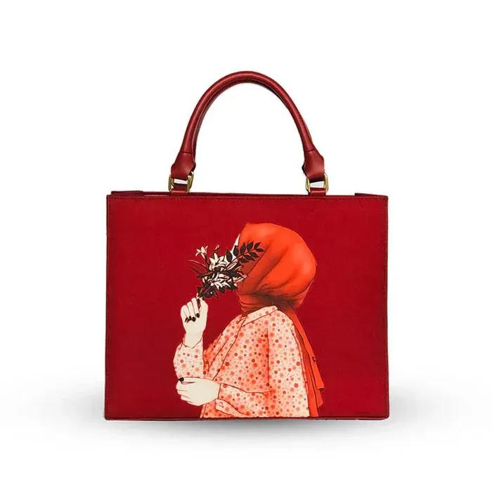 Hijab Girl Beige Canvas Tote Bag