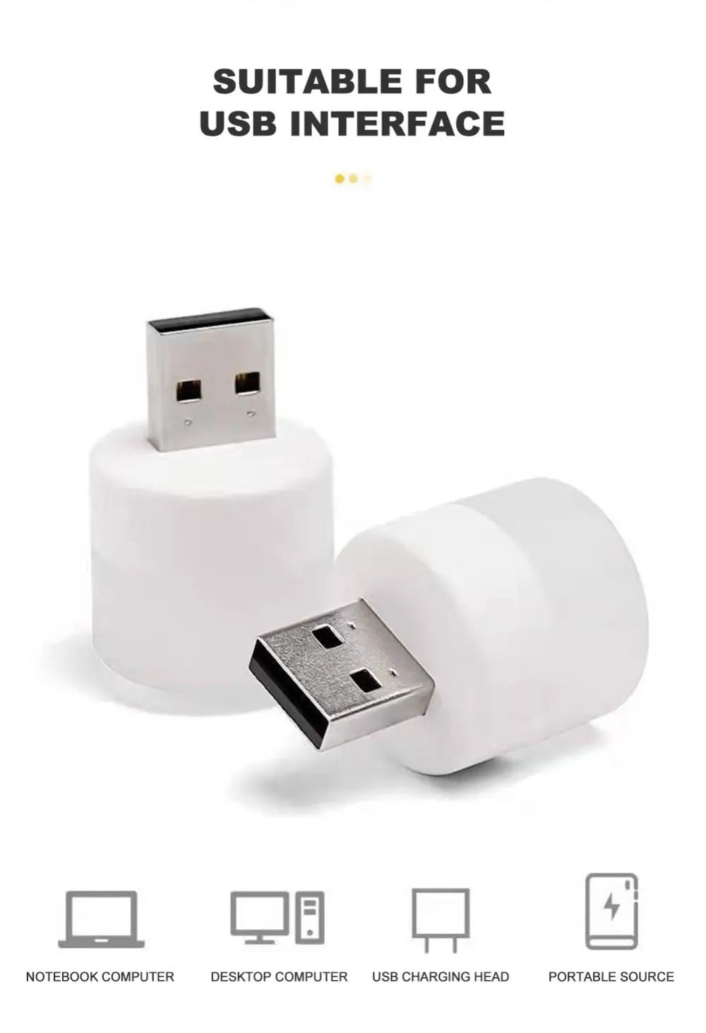 4 Piece USB Lamp Mini LED Night Light