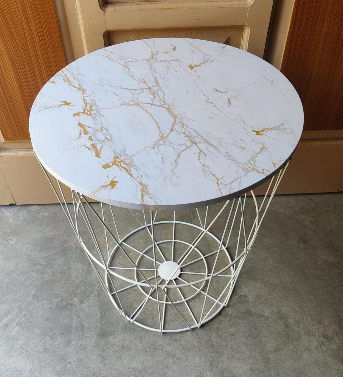 WOOD TOP COFFEE SIDE TABLE