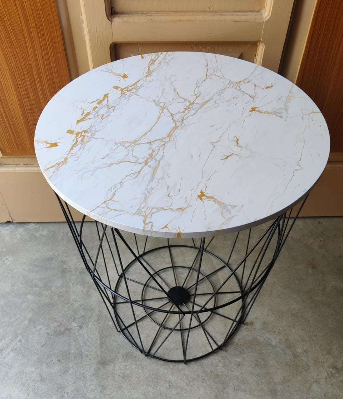 WOOD TOP COFFEE SIDE TABLE