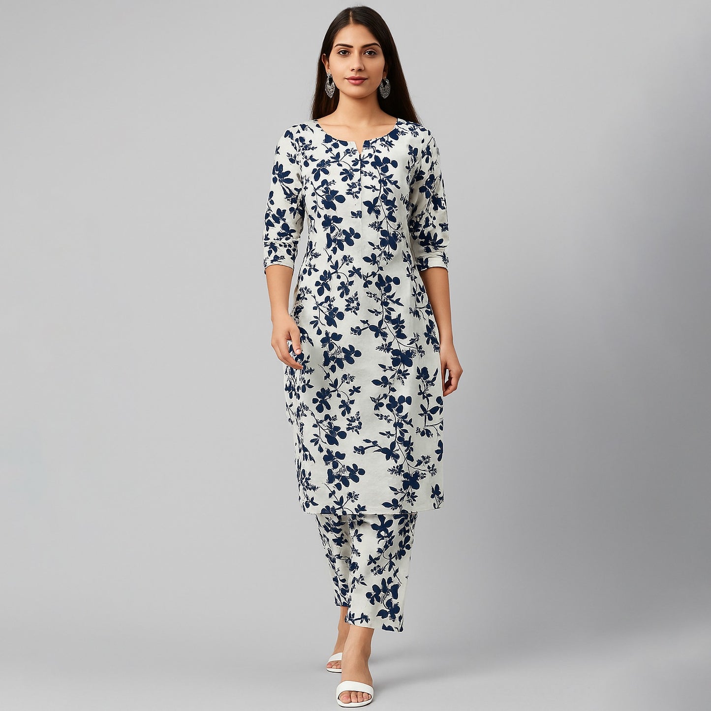 Cotton Printed 2pc Dress For Women and Young Girls