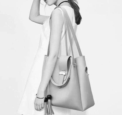 Queen 3 Pcs Grey Handbag