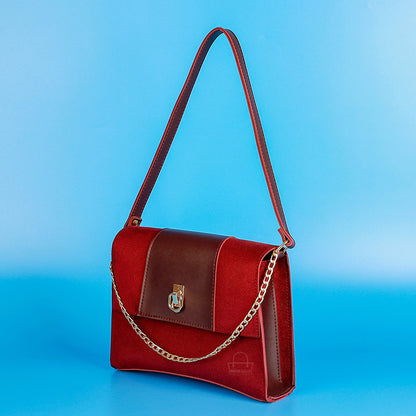 Sleeve Maroon Crossbody Bag
