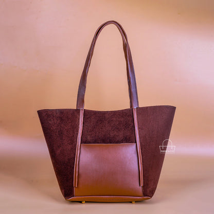 ROSEBUD brown TOTE BAG