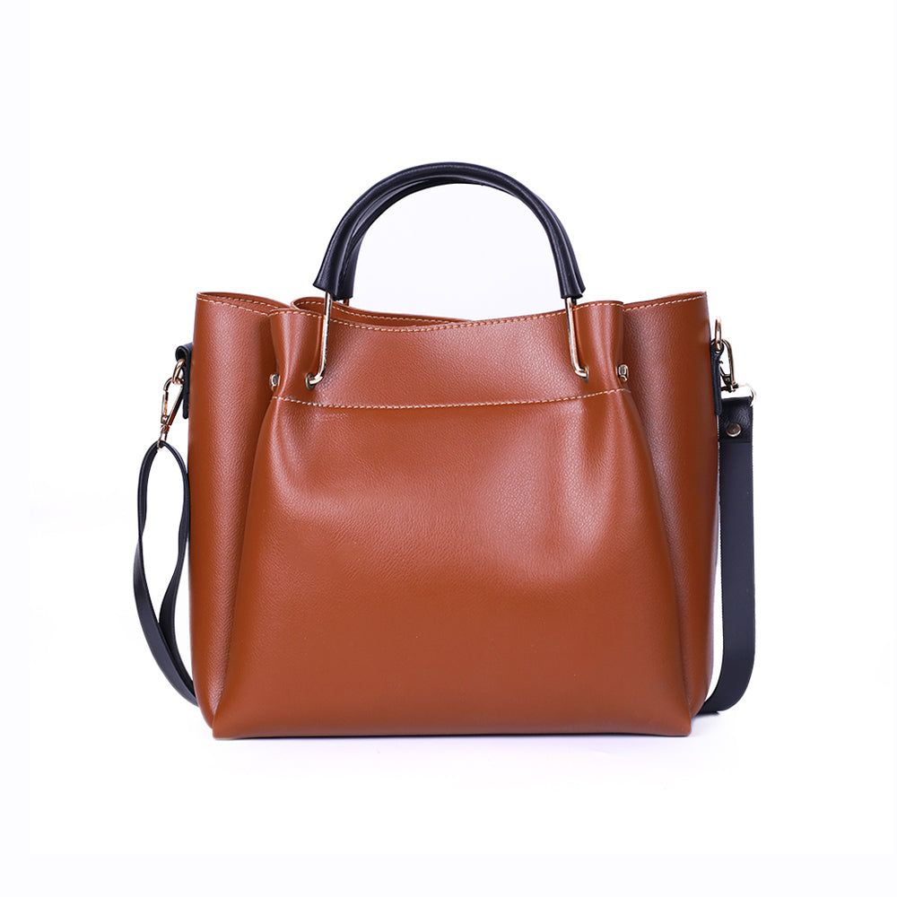Job Joy Brown and Black 2 Pcs Handbag