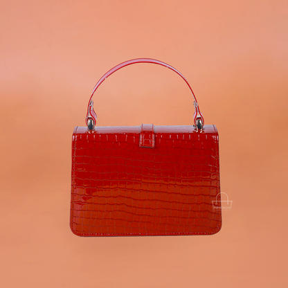 Padded Wine-Colored Crossbody Purse
