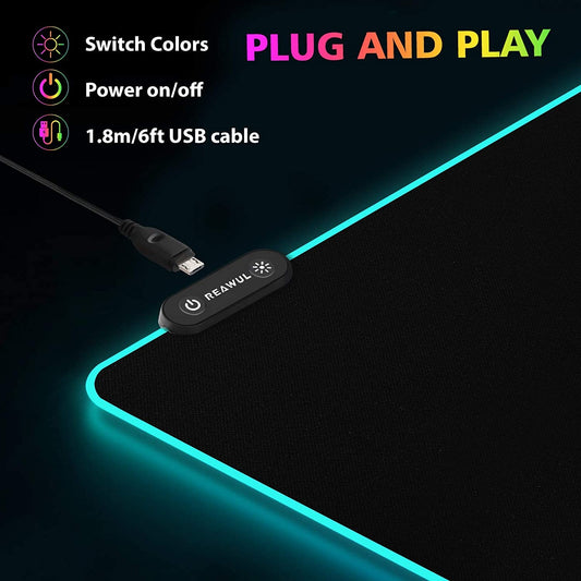 RGB Gaming Mouse Pad ASURE
